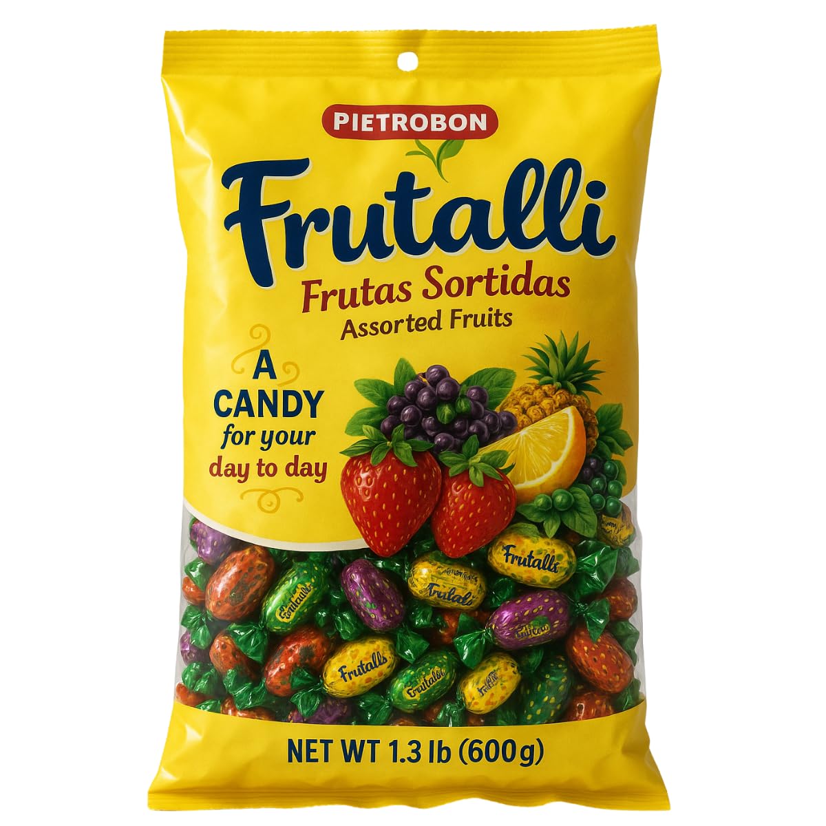 Amazon.com : Frutalli Assorted Fruit Candy Bag 150 Count 1.3Lb